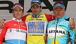 Kim Kirchen on the final podium of Tirreno-Adriatico 2007